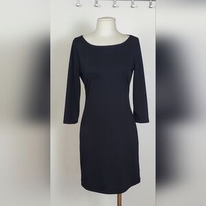 Elegant Ponte Kni Black Women's Dress • M •